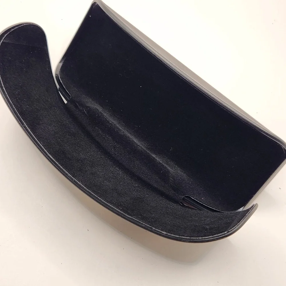Armani Exchange Hard Eyeglass Case Black Clamshell Logo Sunglasses Protective